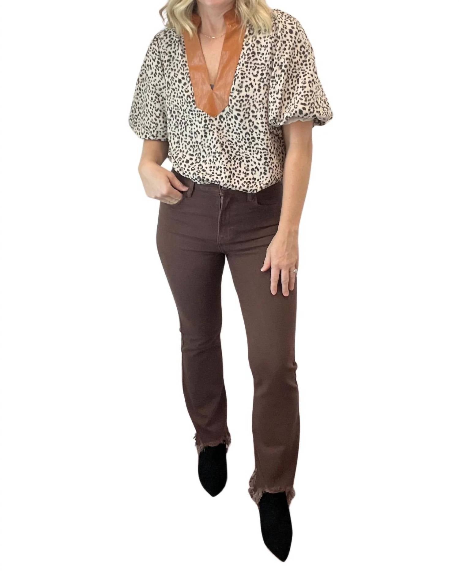 Hidden - Happi Cropped Flares Pants