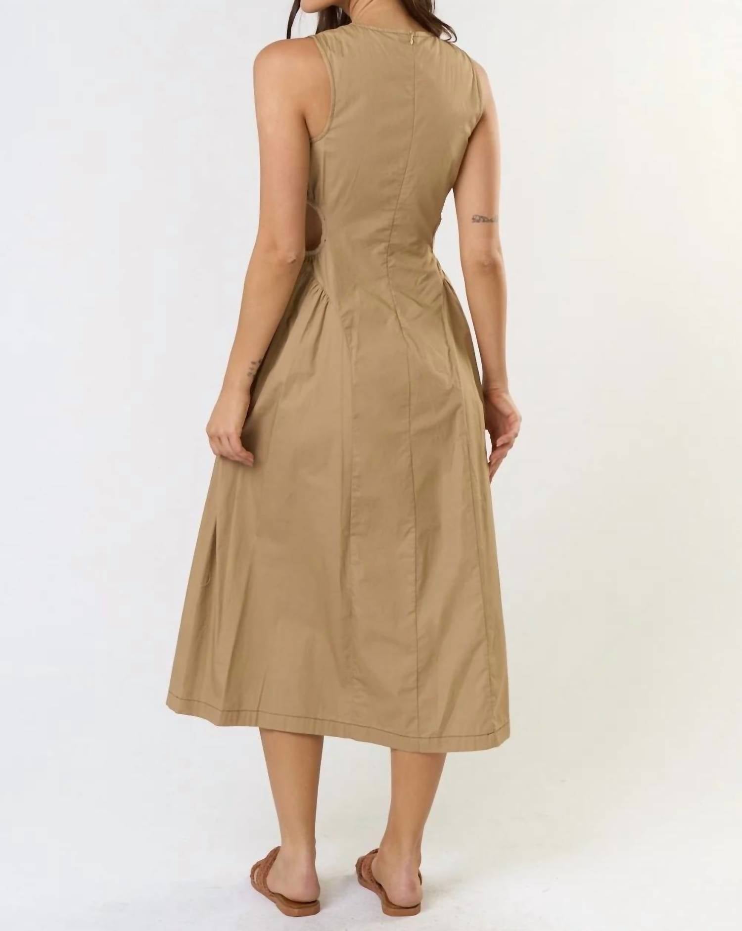 Lalavon - The Florence Cotton Cut Out Midi Dress