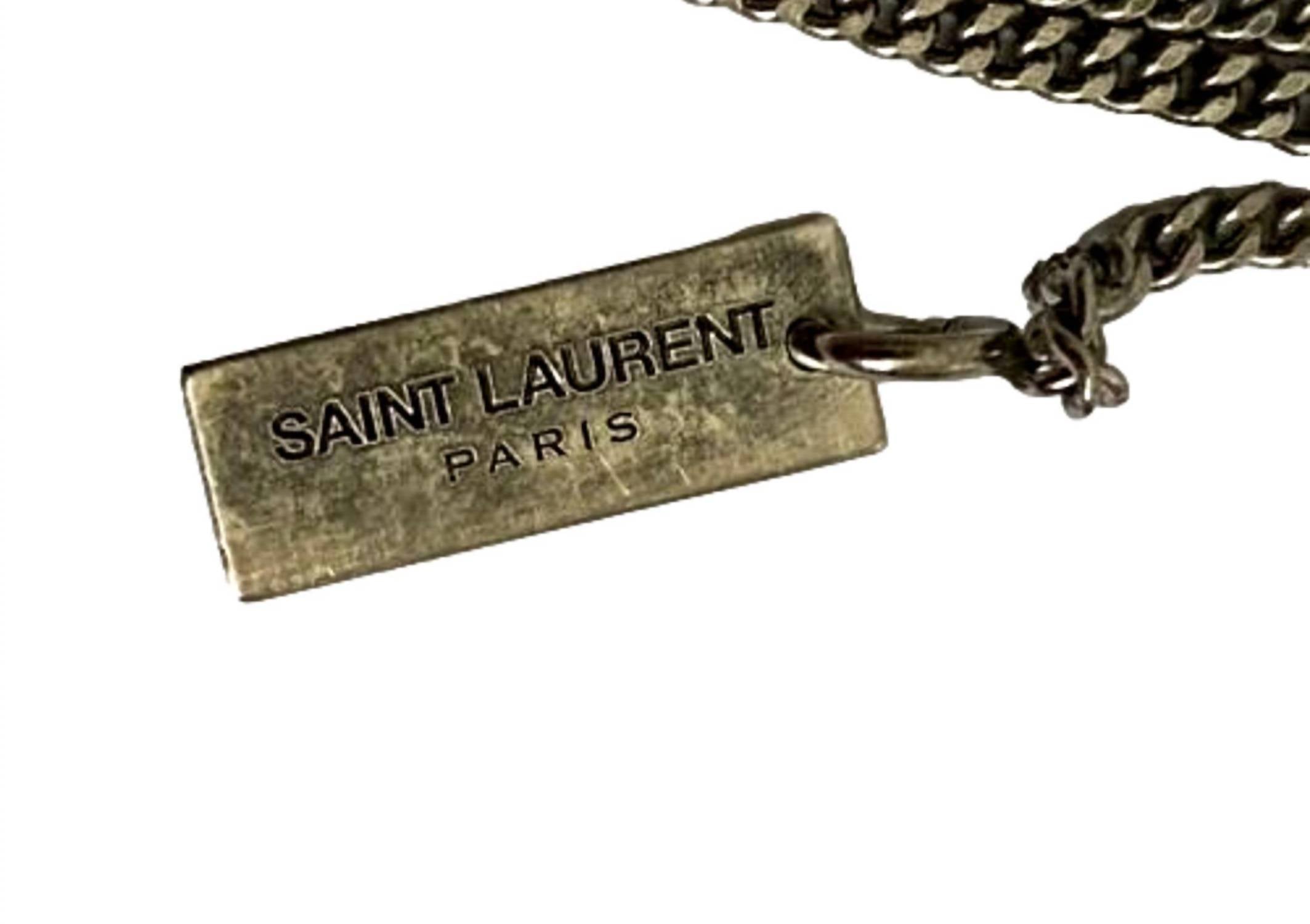 Saint Laurent - Women's Agate Pendant Chain Necklace