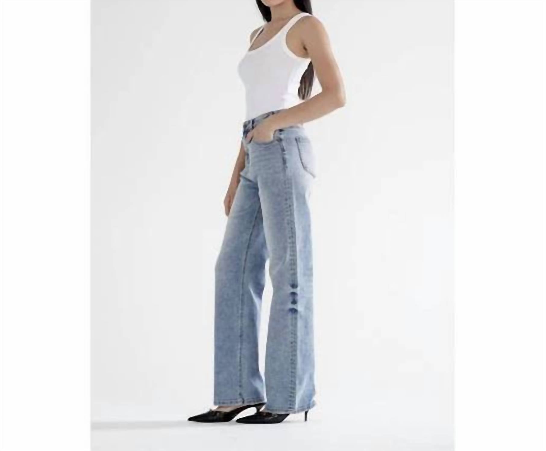 Mica Denim - Straight Leg Loose Fit Jeans