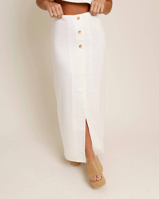 Moon River - Winnie Linen Midi Skirt