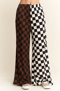 Jade By Jane - Split Decision Checkered Pants - Plus