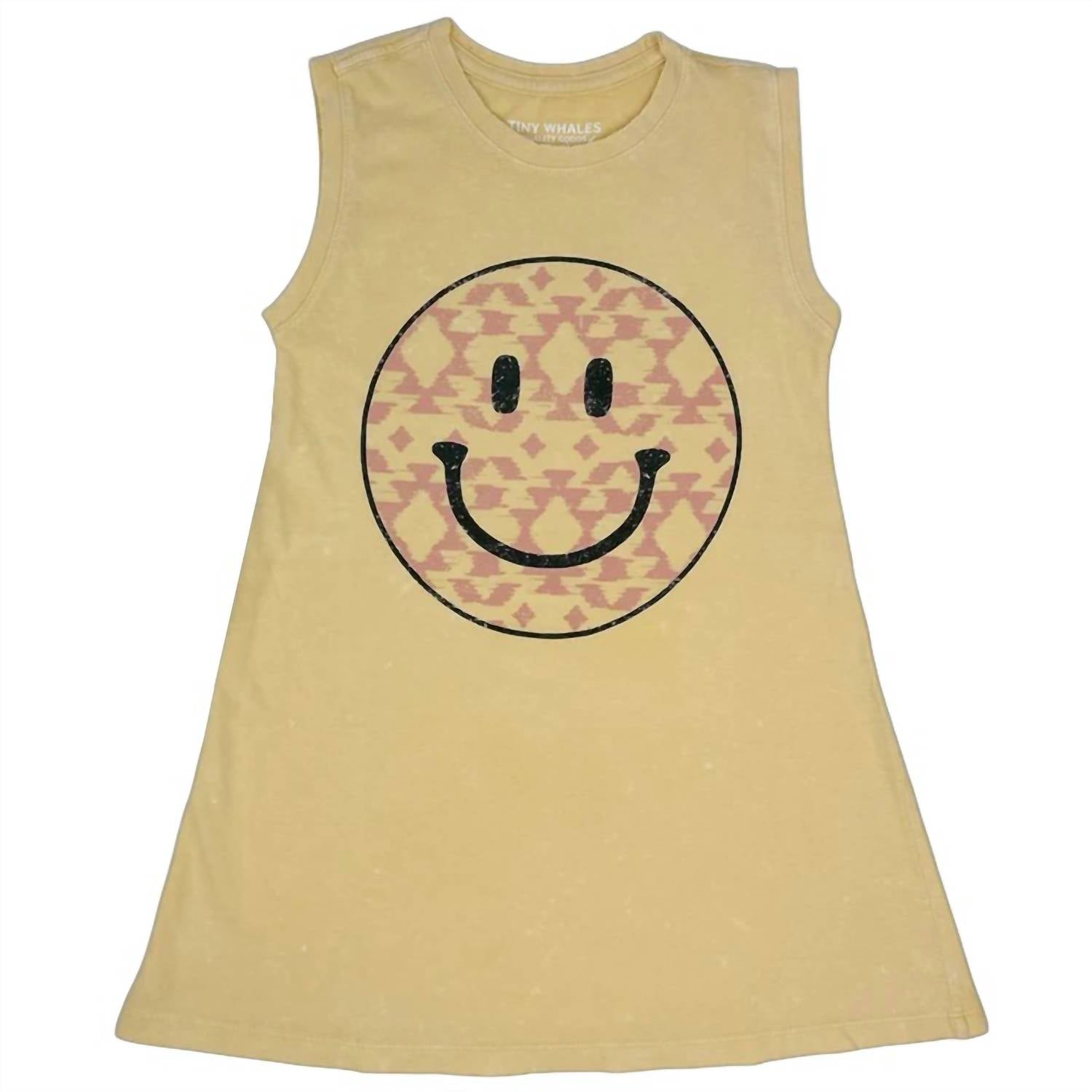 TINY WHALES Girls Happy Camper Dress in pollen - kids' dress - alternate view