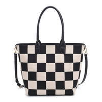 Moda Luxe - Women's Betty Checkered Tote Bag