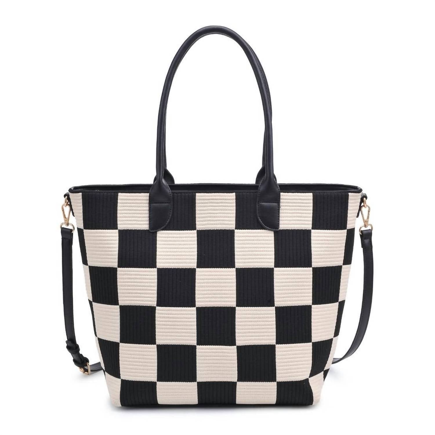 Moda Luxe - Women's Betty Checkered Tote Bag