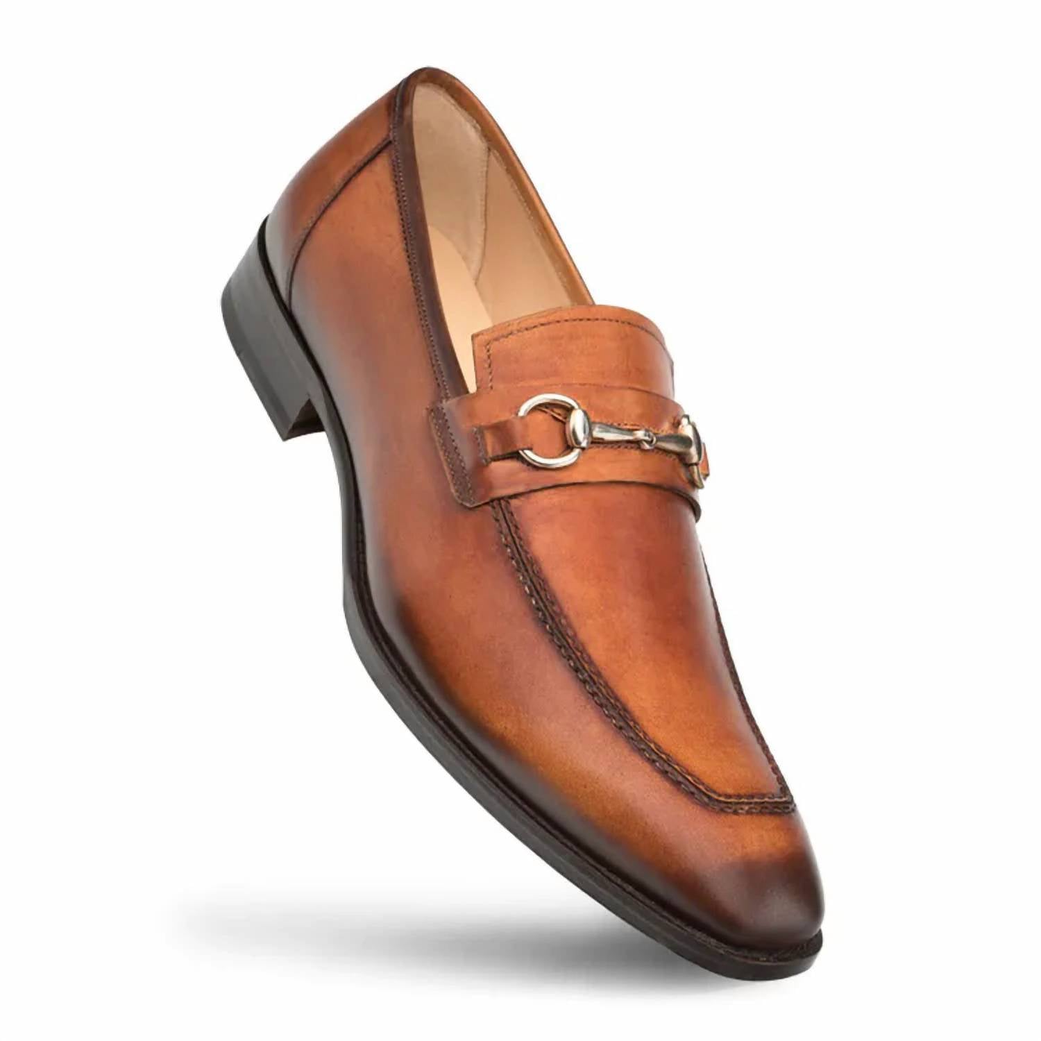 Mezlan Men's Ornament Loafer in cognac - men's loafer