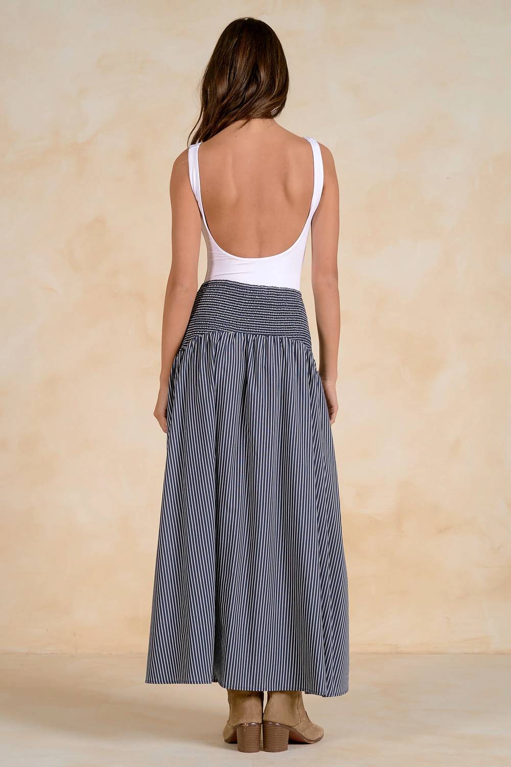 Elan - Curved Maxi Skirt