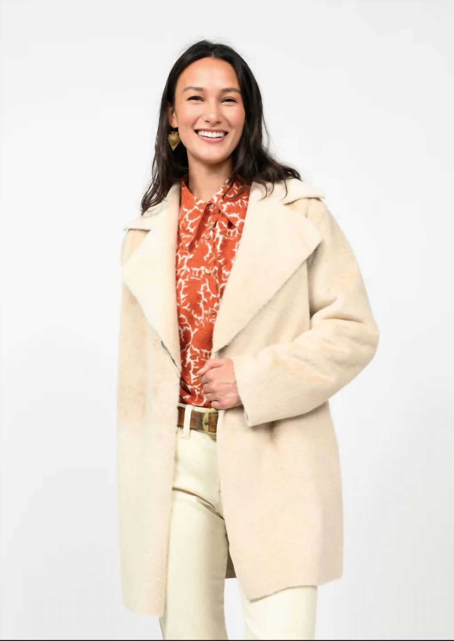 Ivy Jane - Faux Fur And Suede Coat