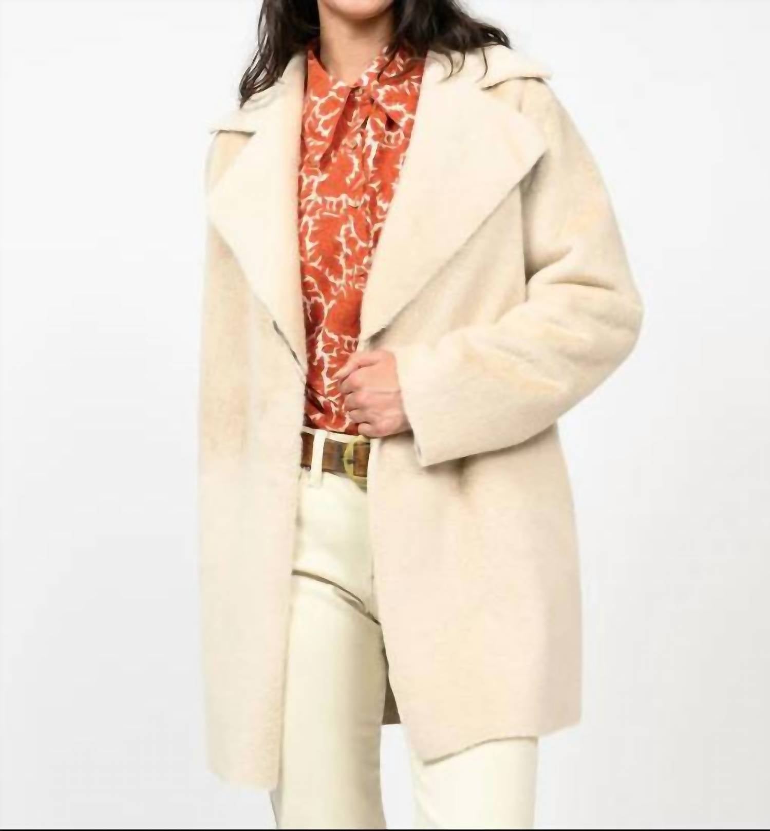 Ivy Jane - Faux Fur And Suede Coat