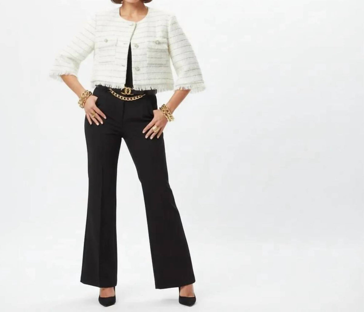 Anna & Ava - Woven Cropped Jacket