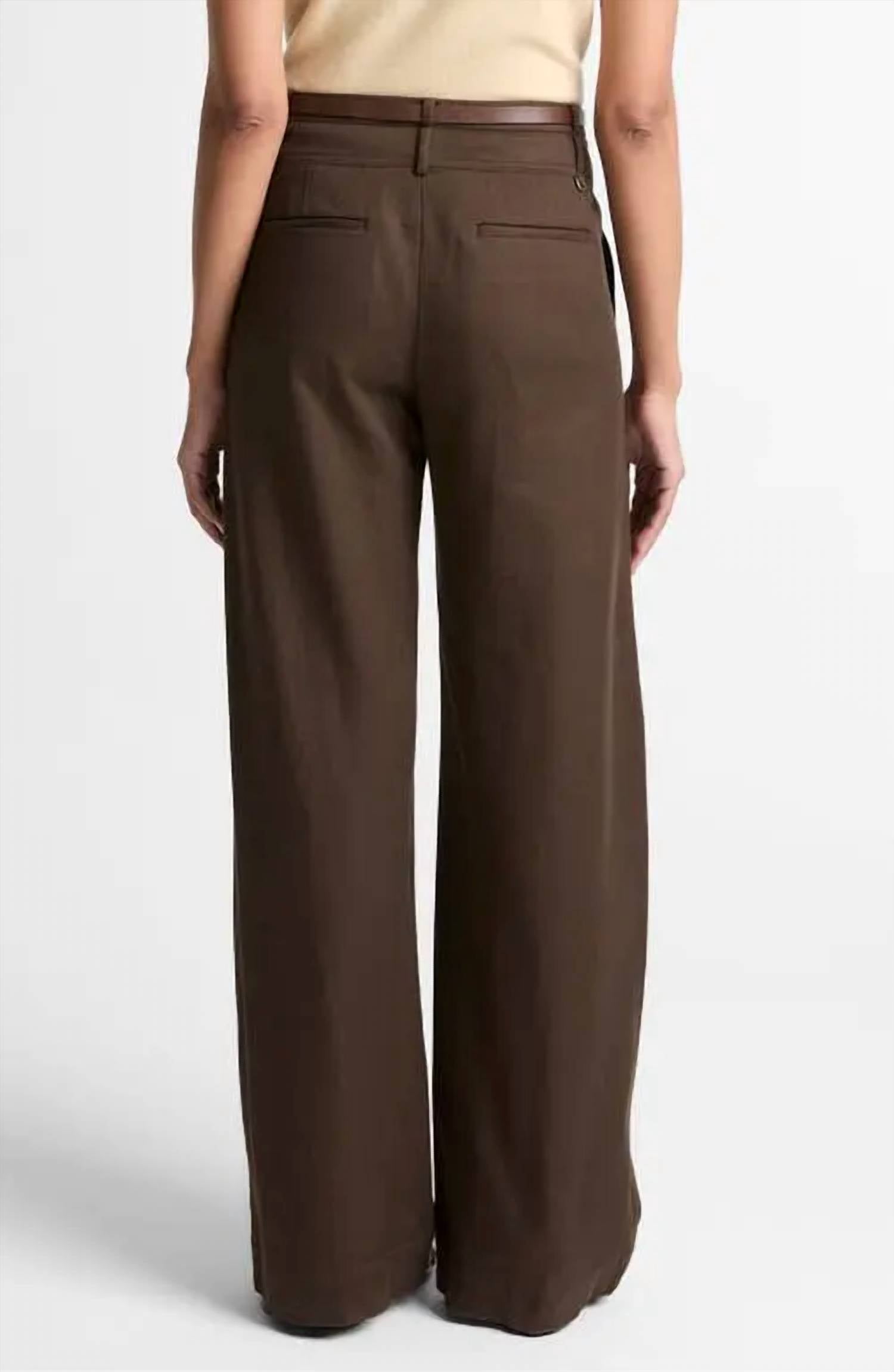 Vince Mid Rise Utility Wide Leg Pant in willow - women's pants - detail view
