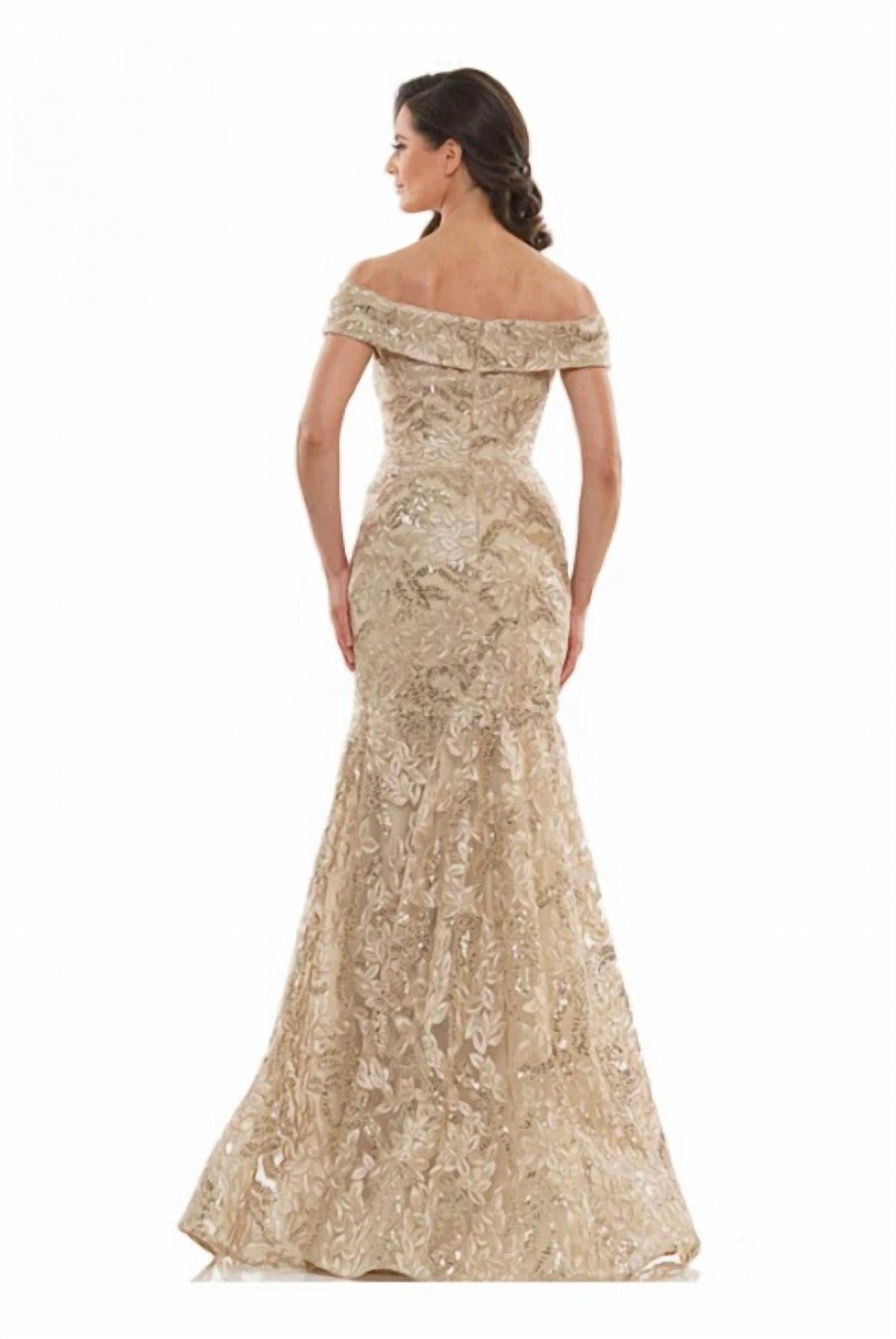 Colors Dress - Embroidered Fit And Flare Gown