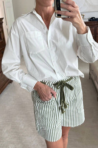 Aaron & Amber - Drawstring Stripe Shorts