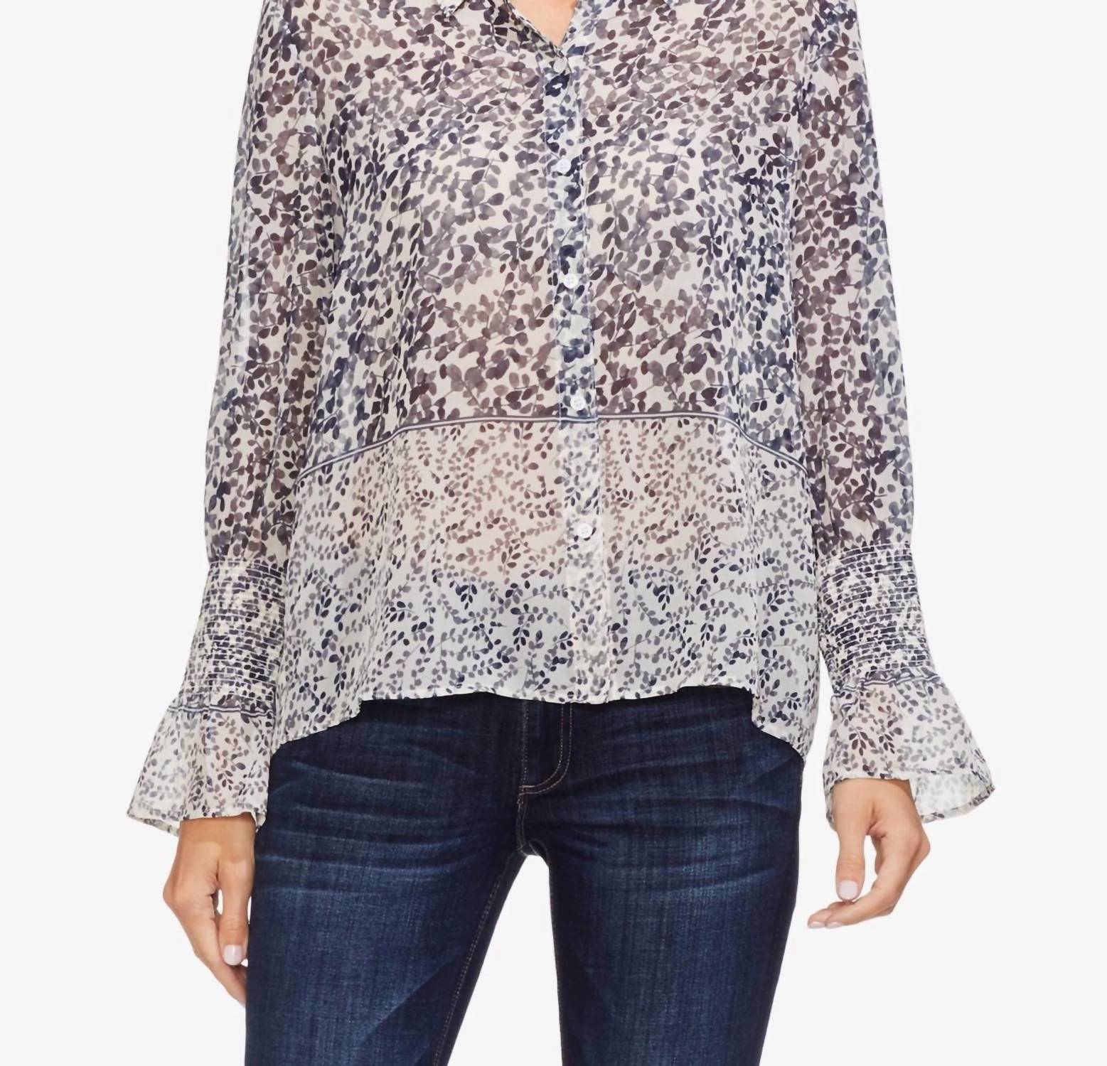 Vince Camuto - Tranquil Petals Button Up Blouse