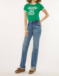 KanCan Lost High Rise True Straight Jeans in dark wash - women's jeans - view 4