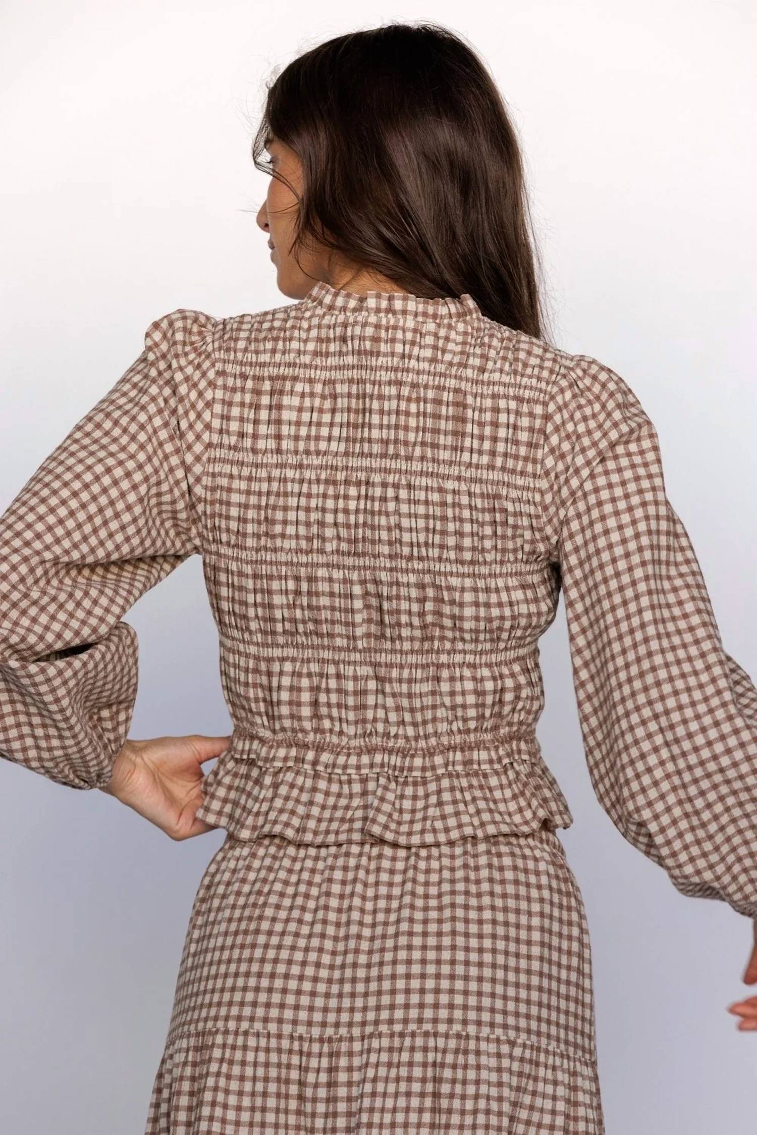 Storia - Ginni Gingham Smocked Top