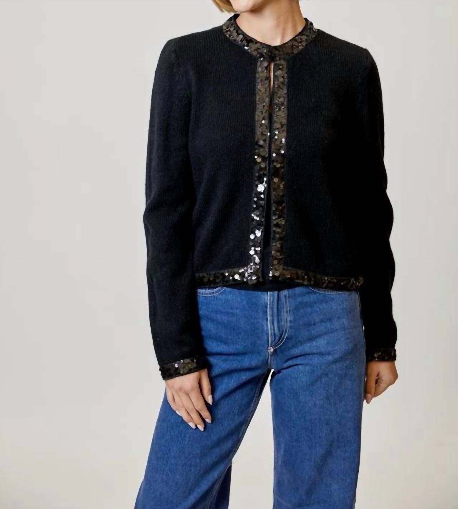 Design History - Sequin Trim Cardigan