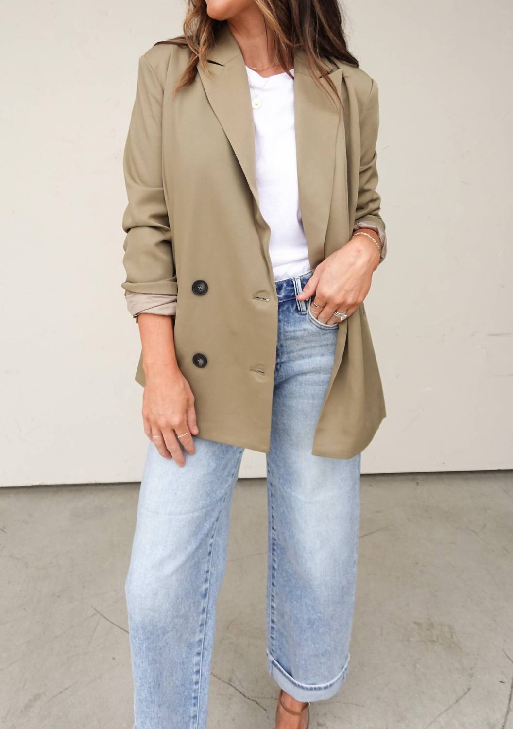 Edit By Nine - Long Sleeve Relaxed Blazer