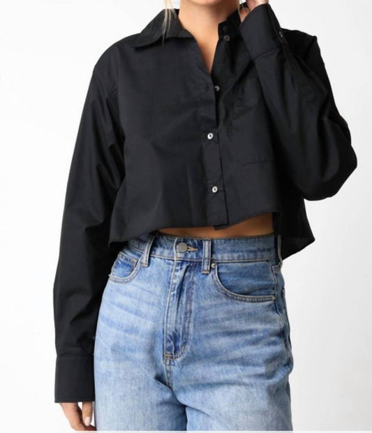 Cropped Button Down Shirt