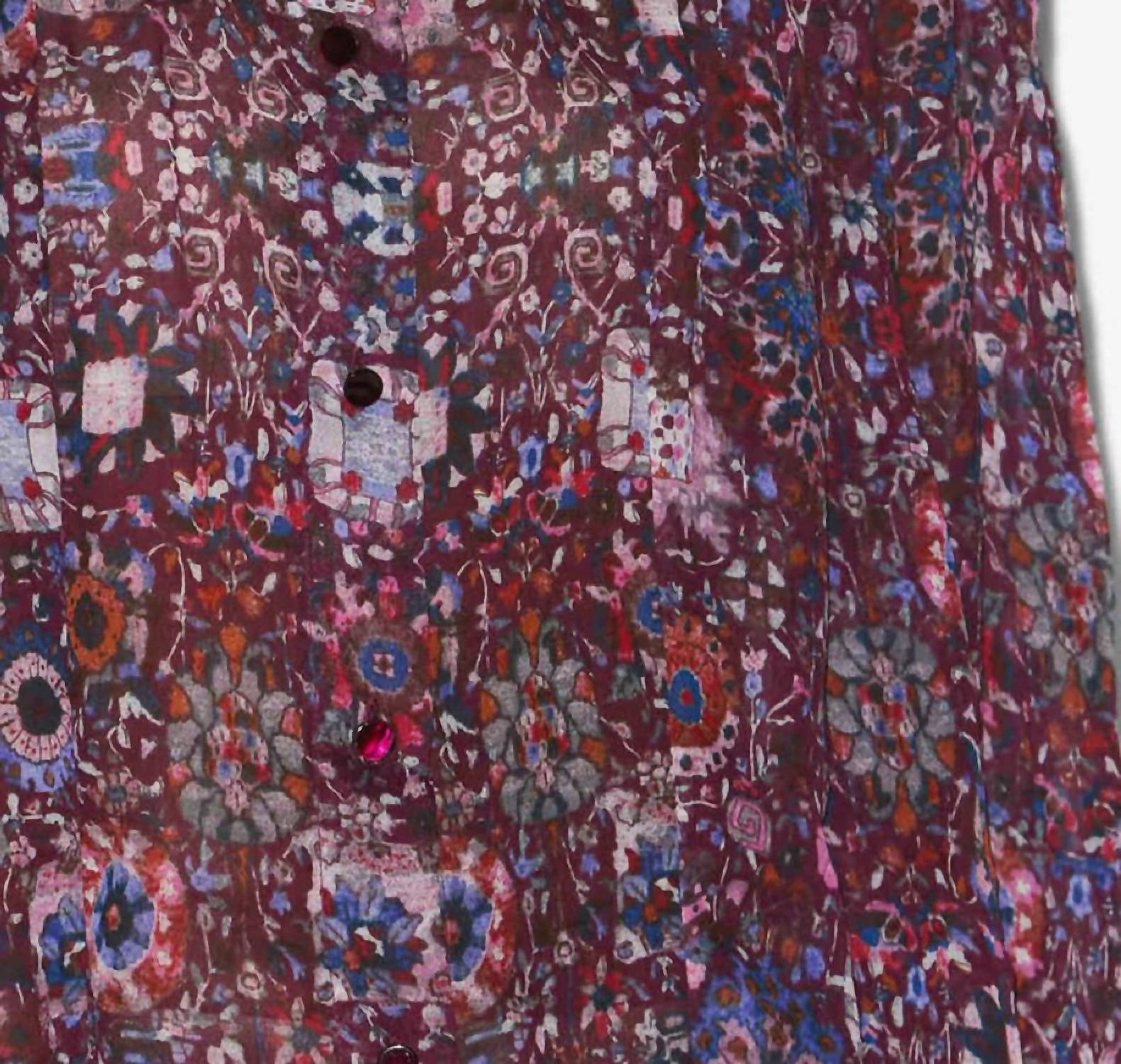 ISABEL MARANT Noeline Top in plum - women's long sleeve top - detail view