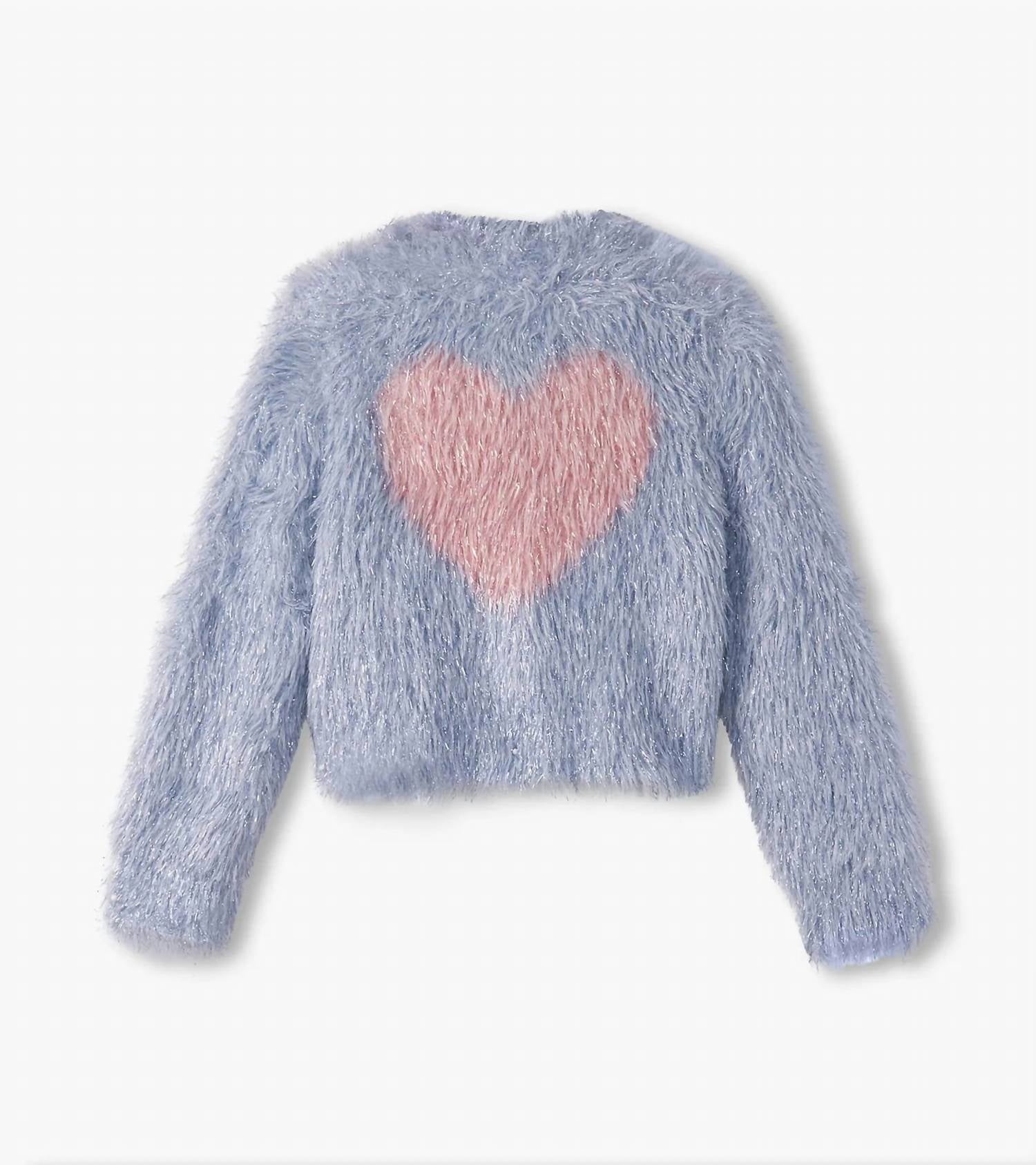 Hatley - Girl's Glitter Heart Metallic Cardigan