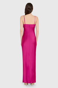 Amanda Uprichard Ira Maxi Dress in pink - women's dress - alternate view