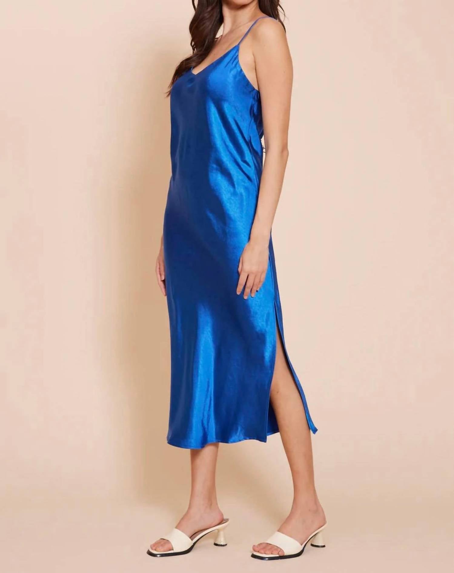Lucy Paris - Colette Satin Slip Dress