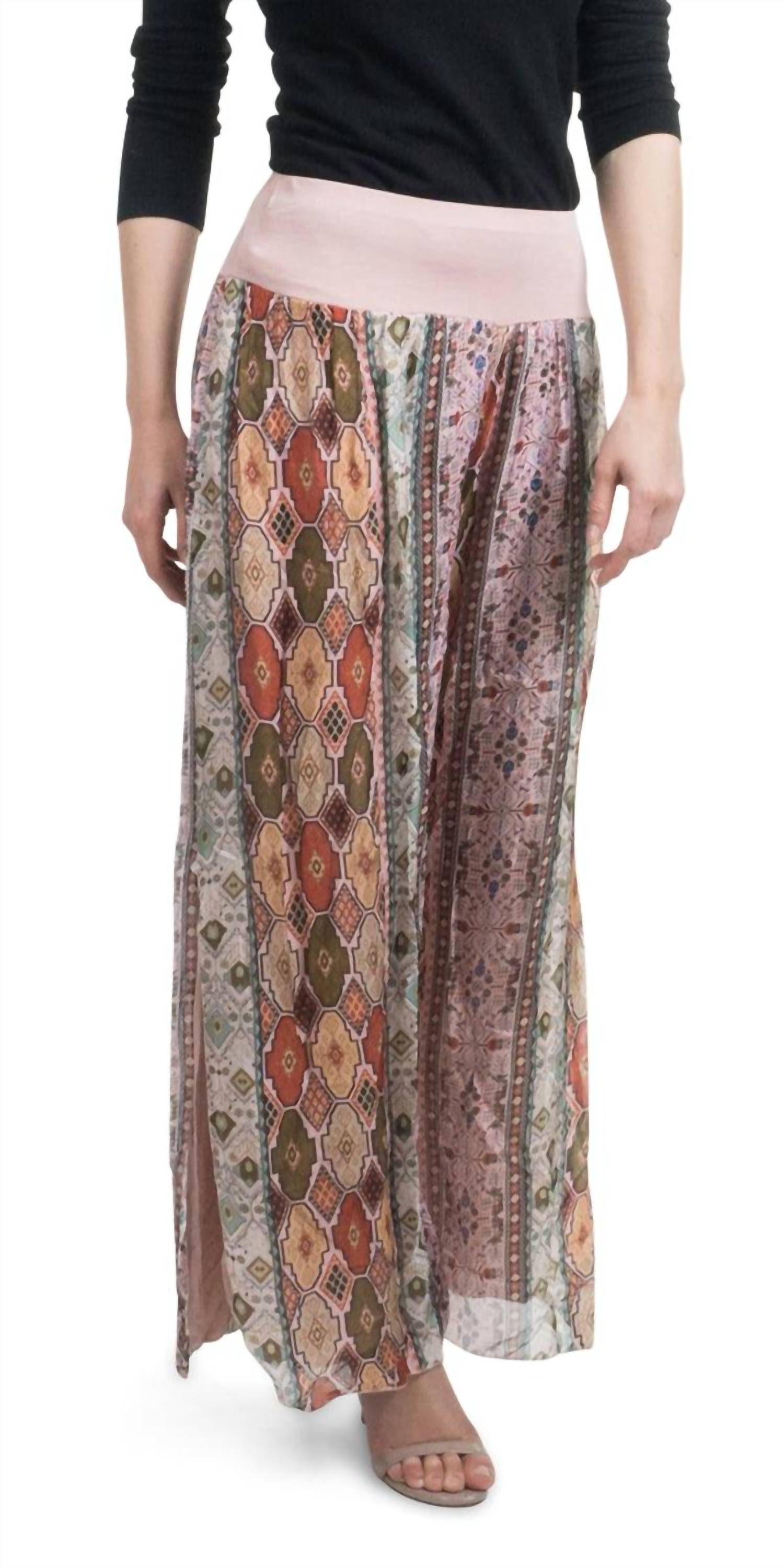Gigi Moda - Jasmin Geometric Flower Slit Pant