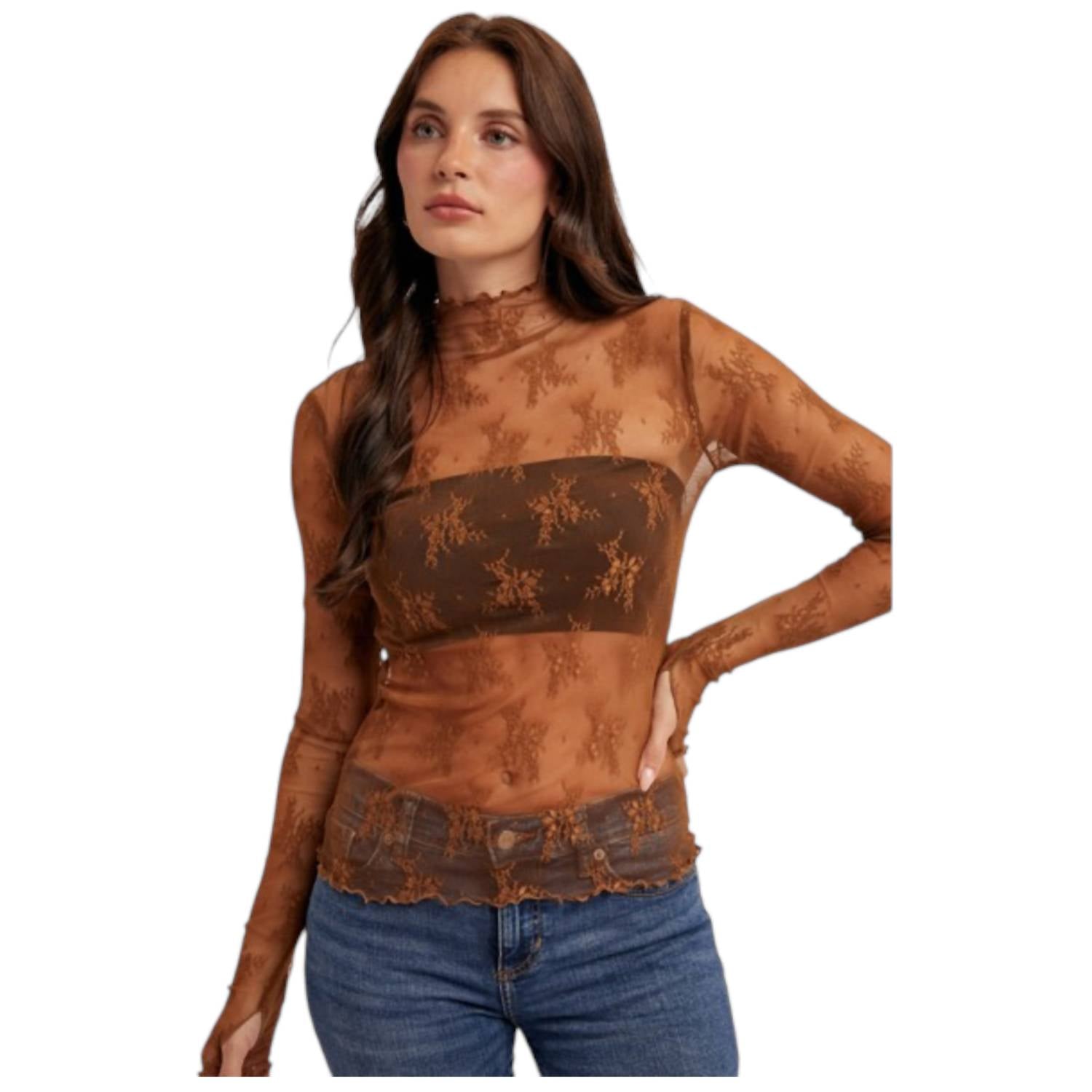 Hem & Thread - Sheer Lace Top