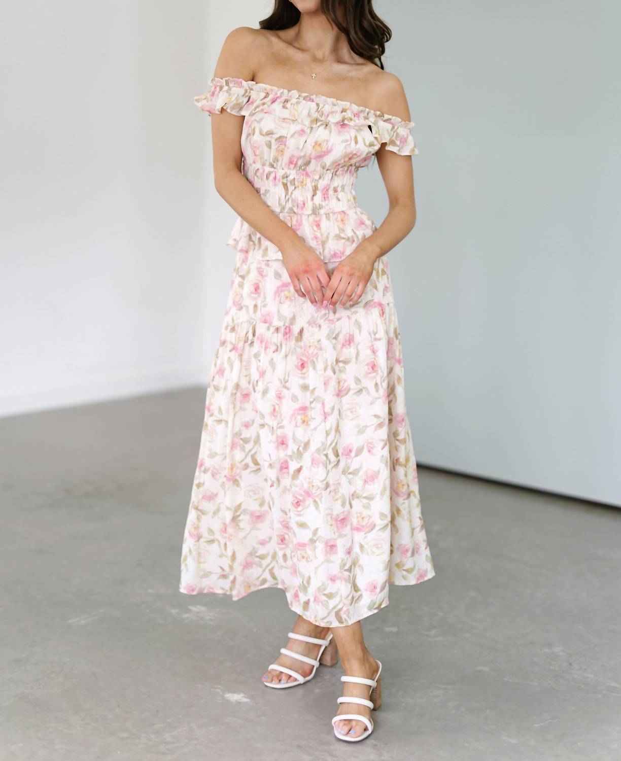 STORIA Paradise Bloom Set in romantic rose print - women's skirt - detail view