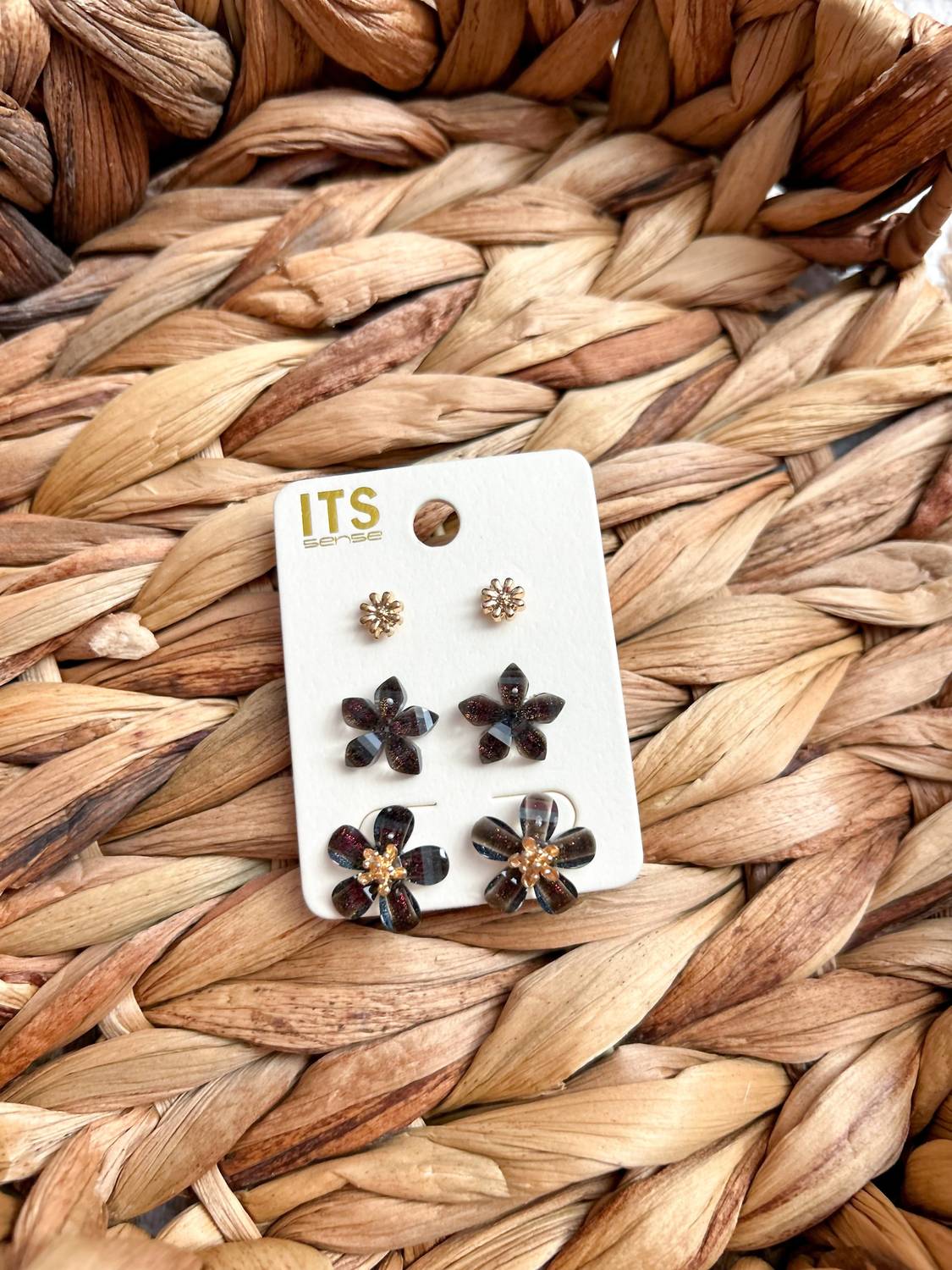 White Label - Women's Trio Floral Stud Earrings