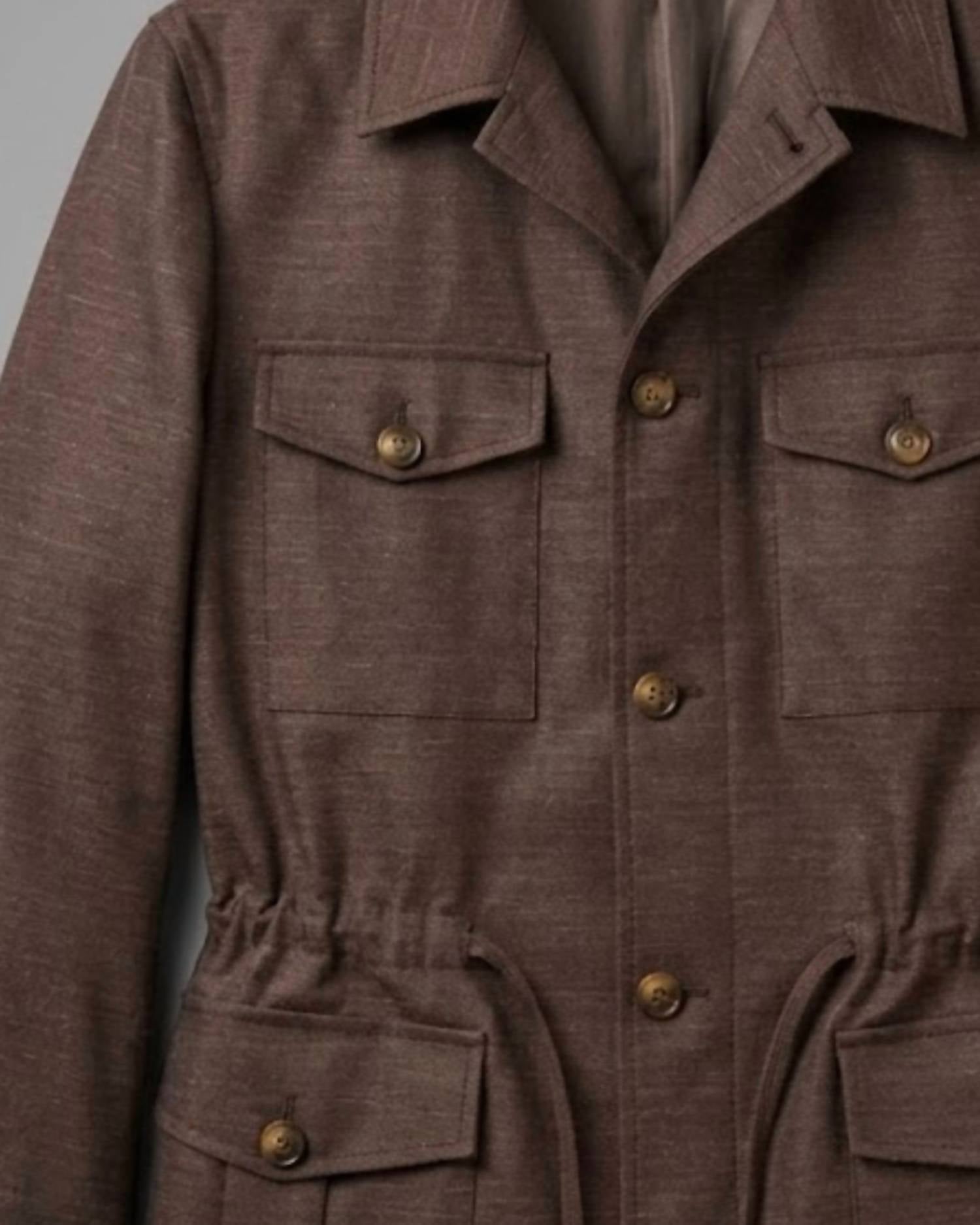 Canali - Men's Linen Overshirt Field Jacket