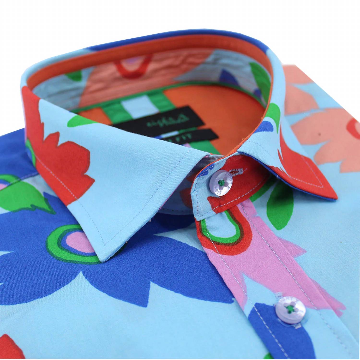 Eight X - Coral Pop Art Short Sleeve Shirt