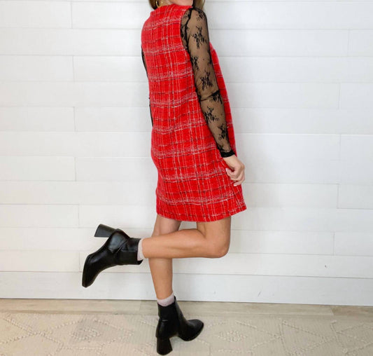 Entro - Women's Tweed Sleeveless Mini Dress