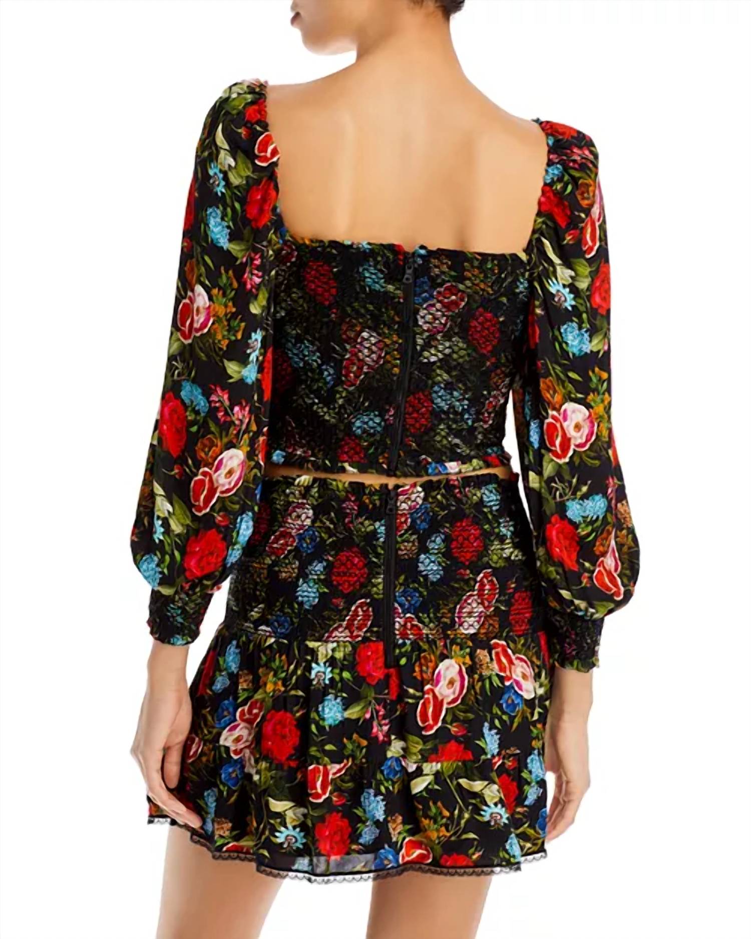Alice + Olivia - Cooper Smocked Bodice Blouse