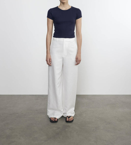 Enza Costa - SUPIMA BABY RIB CROPPED TEE