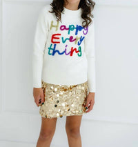 Lola + The Boys - Girls Happy Everything Tinsel Sweater