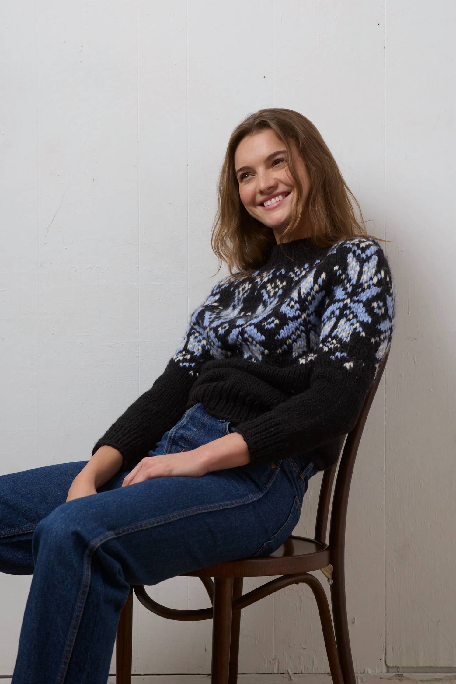 Powder Puff Collection - Hand Knit Fairisle Sweater
