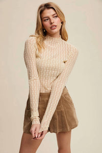 Listicle - Lace Long-sleeve Western Layering Top