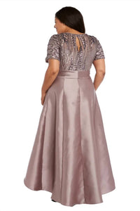 R&M Richards - Sequin Bow-front Dress - Plus