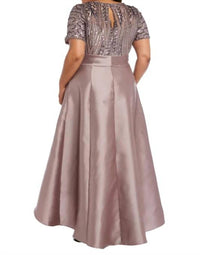 R&M Richards - Sequin Bow-front Dress - Plus