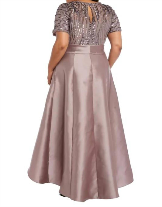 R&M Richards - Sequin Bow-front Dress - Plus