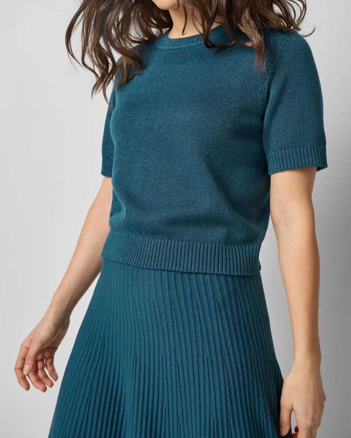 Lilla P - Short Sleeve Sparkle Sweater