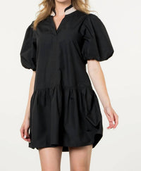 Thml - Puff Sleeve V-neck Dress