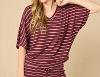 Softies - Dream Jersey Relaxed V-neck With Capri Lounge Set