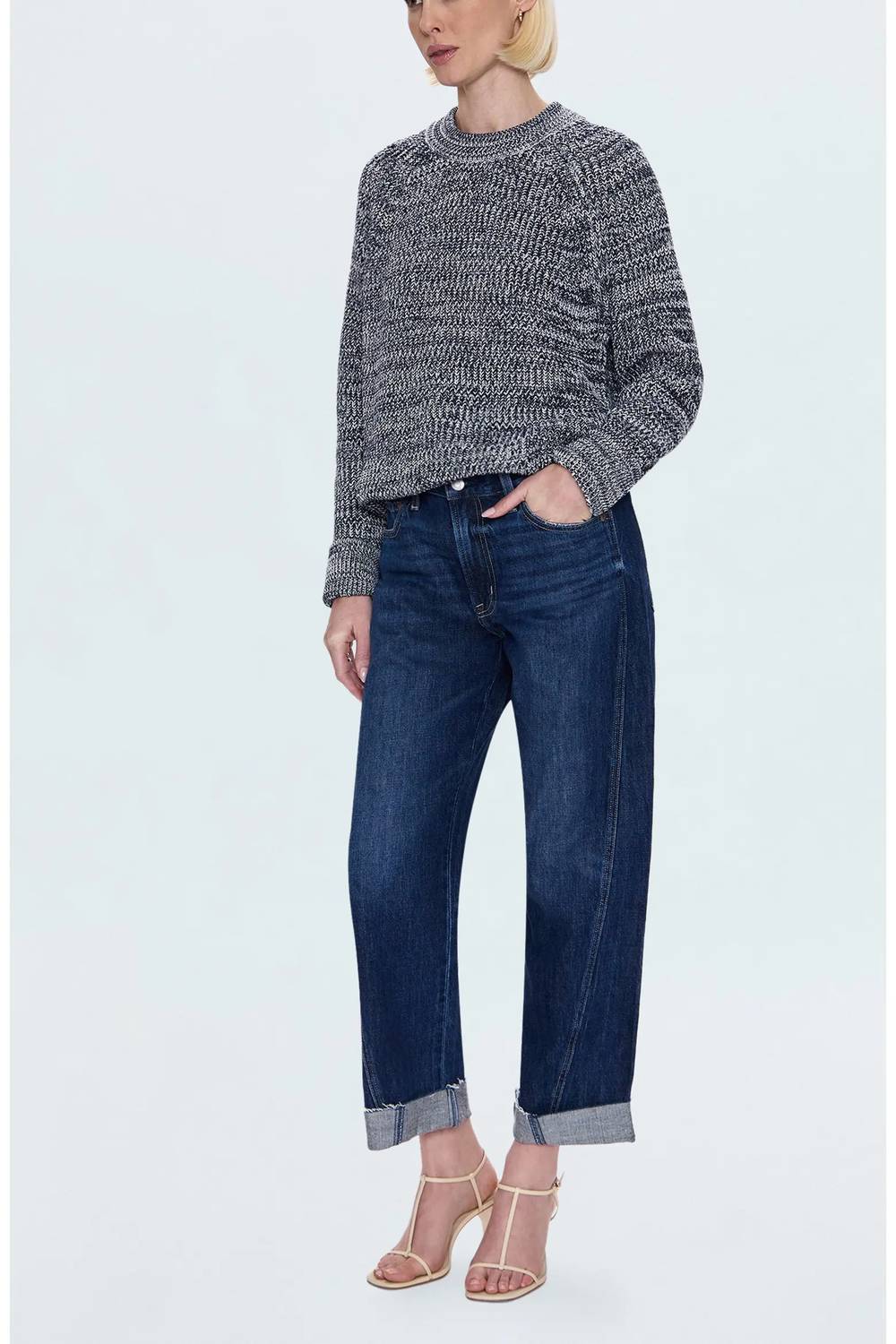 Pistola - Kacey Cuffed High Waist Boyfriend Jeans
