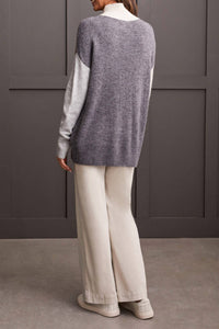 Tribal - Long Sleeve Mock Neck Colorblock Sweater