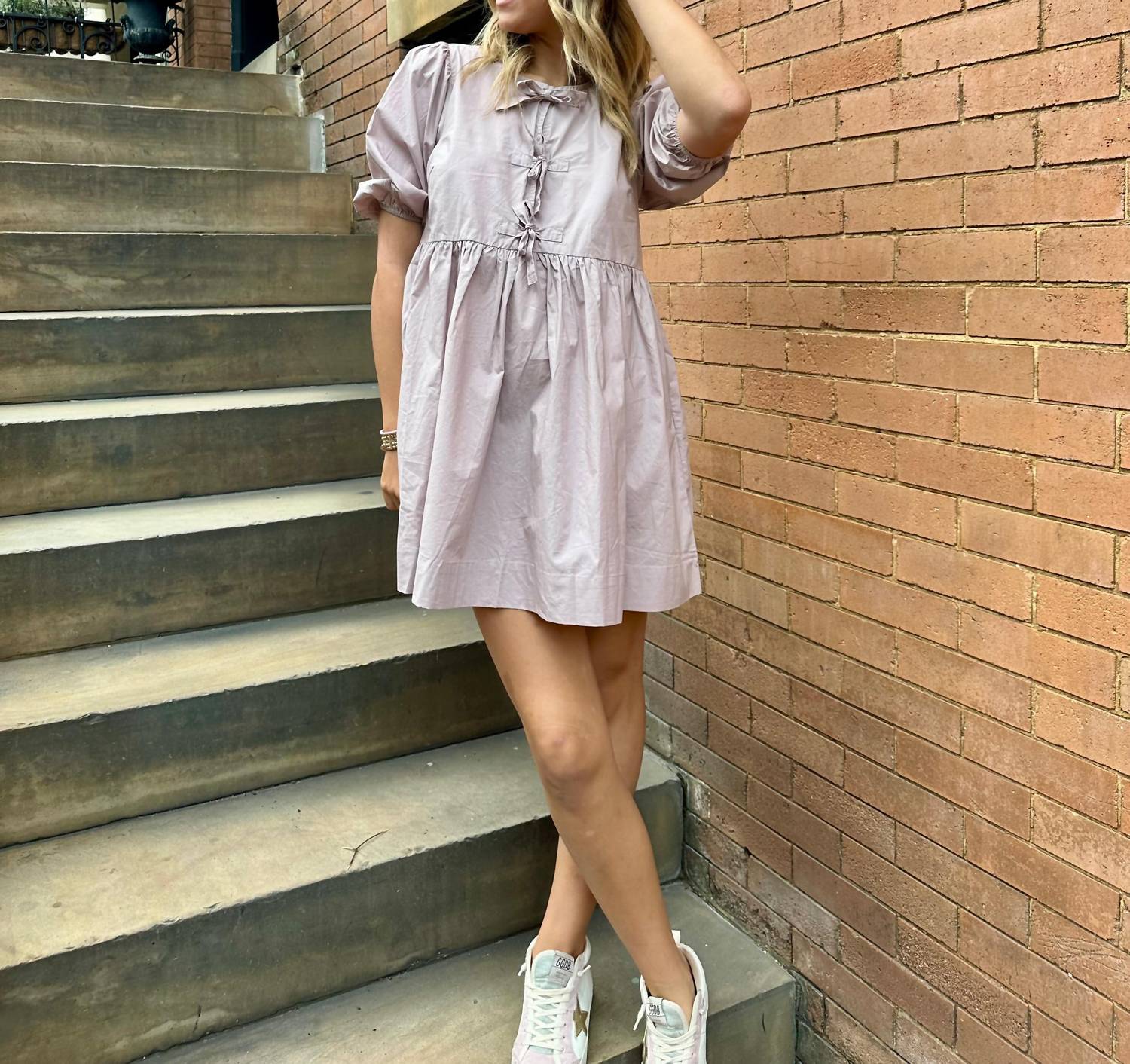 Mable - French Bow Mini Dress