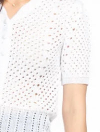 Papillon - Short Sleeve Crochet Crop Sweater