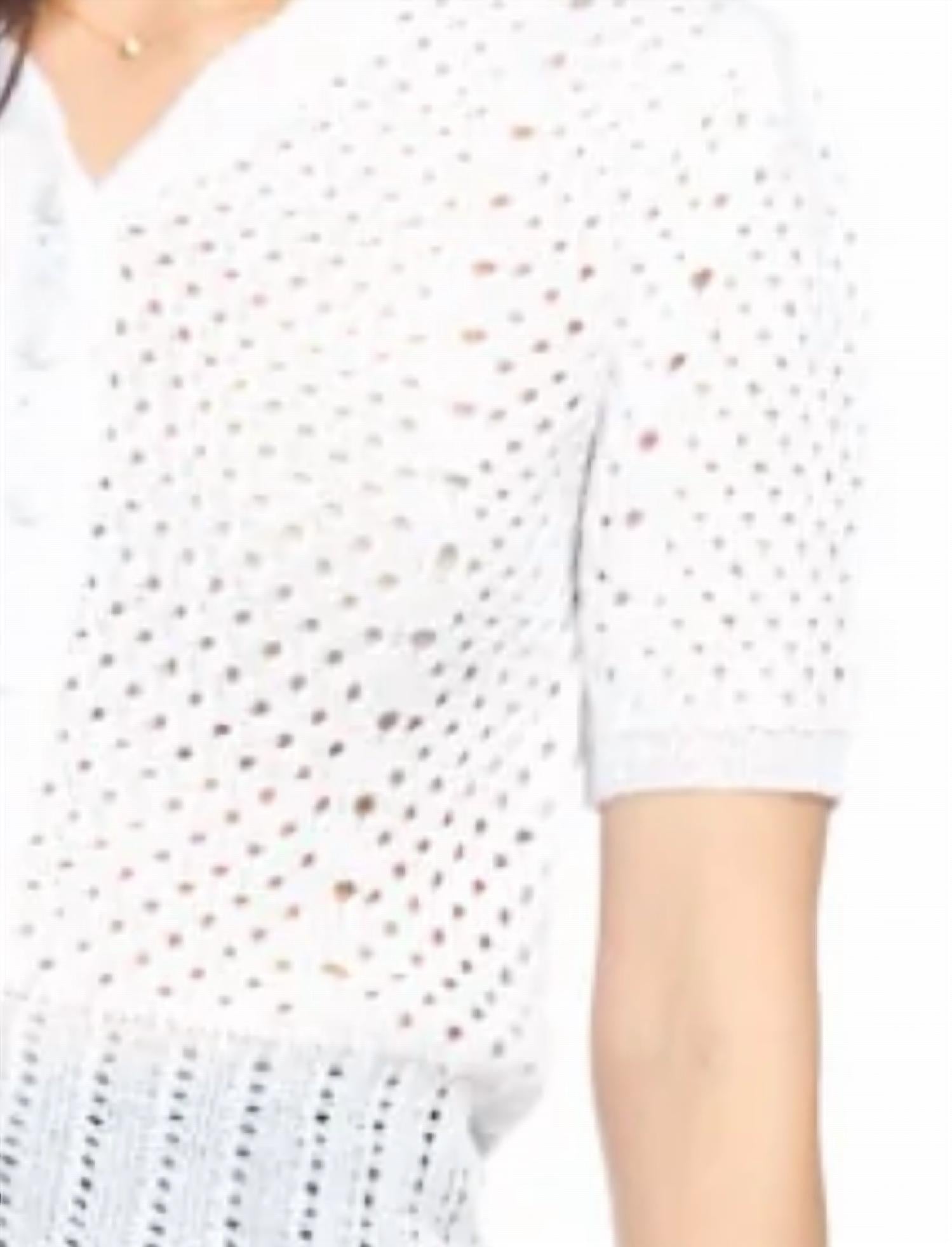 Papillon - Short Sleeve Crochet Crop Sweater